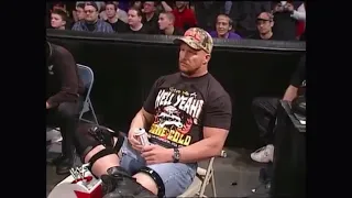 Stone Cold Steve Austin Watching A HHH Title Match With A Beer Entrance Pop WWE Smackdown 1-2-2001