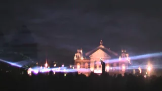 kunstwerk Waterlicht,  Amsterdam 'onder water' door Daan Roosegaarde