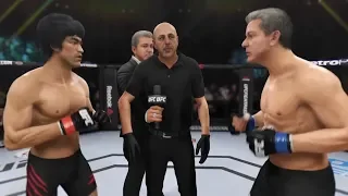 Bruce Lee vs. Bruce Buffer (EA Sports UFC 3) - CPU vs. CPU - Crazy UFC 👊🤪
