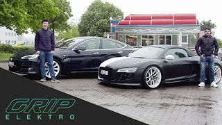 Car-Swap | Tesla Model S vs. Audi R8 Spyder | GRIP Elektro