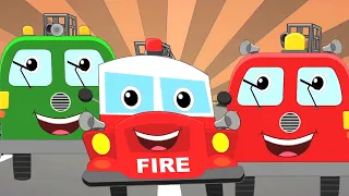 Fire Truck Song | Car Cartoon Videos for Children | Nursery Car Rhymes from Kids Tv Channel