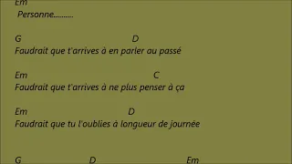 Francis Cabrel , Encore et encore . Karaoké d accords pour accompagner la chanson a la guitare