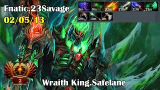 Dota 2 Pro Replay | Safelane | Wraith King [Fnatic.23Savage] | ~8198mmr | 7.26c