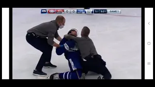 John Tavares injury vs Montreal