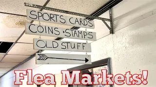 HUNTING FOR BASEBALL CARDS AT FLEA MARKETS!