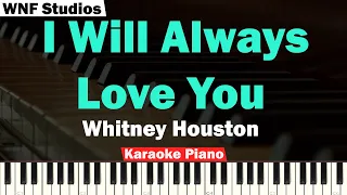 Whitney Houston - I Will Always Love You Karaoke (Piano & Strings)