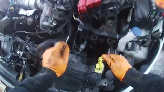 FORD FIESTA 1.6d head cylinder removal TIMING BELT SNAPPED pt4