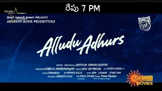 Alludu Adhurs ll on Gemini Movies ll Tomorrow 7 pm ll on Gemini Movies