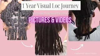 1 Year Visual Loc Journey | Two Strand Twist Starter Loc Journey | Happened Upon Happy