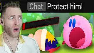 KIRBY MUST PROTECT HIM!!! Reacting to "My Chat forced me to protect an NPC in Kirby" by Failboat