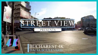 ▪4K▪Bucharest Walks: Dacia Boulevard full tour. A historic area with lots of beautiful buildings