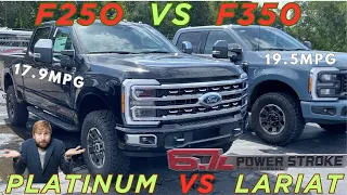 2023 Ford F250 Tremor Platinum vs 2023 F350 Tremor Lariat MPGs improve from engine break in?