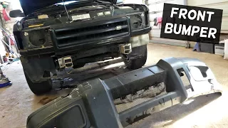 LAND ROVER DISCOVERY FRONT BUMPER REMOVAL REPLACEMENT