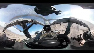 360 Video AH 1 Instructor Pilot maneuvers an Attack Helicopter AH 1Z Viper during OAS5