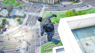 GTA 5 Police Man | Ragdoll Competition 4K Jumps Fails | EP-32 (Euphoria Physics Showcase Funny)