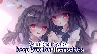 [ASMR] Yandere Twins Keep You For Themselves 💕🔪 Headpats, Ear Cleaning, Personal Attention! ft Silvi