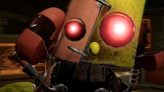 HUNTED BY A SPONGEBOB ANIMATRONIC UNDERGROUND.. - Five Nights at The Krusty Krab 3