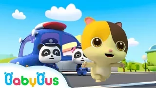 Help Baby Kitten Go Home |  Kids Policeman Pretend Play | Animation & Kids Songs | BabyBus