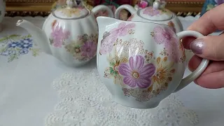 Фарфор. СССР.ЛФЗ. Чайный сервиз "ВЕСНА".💖🌸💖🌼💖🌸💖