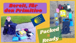 Gepackter Rucksack für den Camino Primitivo - Packed & Ready