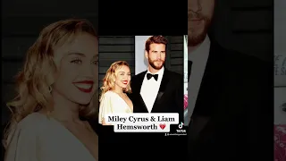 Miley Cyrus & Liam Hemsworth 💔 #mileycyrus #liamhemsworth #hannahmontana #celebrityexes #shorts