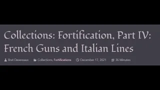 ACOUP - Fortification, Part IV: French Guns and Italian Lines