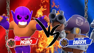 EL PRIMO vs DARRYL | 1v1 Savaşçı Karşılaştırmaları | Brawl Stars