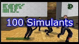 Perfect Dark N64 - Max Bots #1 - VS 100 Simulants (Decompilation Mod)