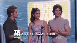 Йен Сомерхалдер, Нина Добрев и Пол Уэсли на Teen Choice Awards 2011