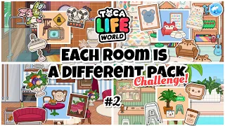 Toca Life World | Each room is a different pack! #2 (Challenge) Toca Boca