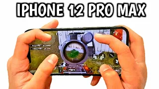 IPHONE 12 PRO MAX PUBG HANDCAM GAMEPLAY | 4 FINGER CLAW + FULL GYRO | PUBG MOBILE