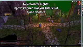 Neverwinter nights: Citadel of Blood: прохождение часть 4 (древний лес)