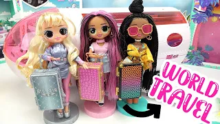 LOL Surprise OMG World Travel Dolls Pack for Vacation with Lil Sisters