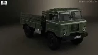 GAZ 66 Flatbed Truck 1964 by 3D model store Humster3D.com