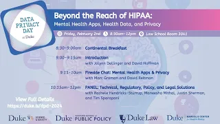 Data Privacy Day 2024, Beyond HIPAA: Mental Health Apps, Health Data, and Privacy | Part 1