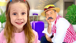 Nastya and dad funny hotel toys story