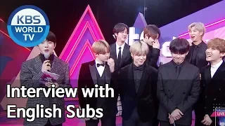 Interview with BTS (방탄소년단) [2019 KBS Song Festival / ENG / 2019.12.27]