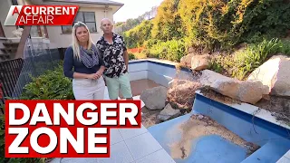 Collapsed boulder wall turns home into 'danger zone'  | A Current Affair