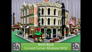 LEGO MOC - I built a curved corner modular building