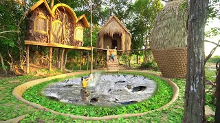 Survival Girl Living Alone Build the Best Popular Village Tree House in 2023 by Technology Ancient