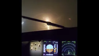 A320 | ROUGH LANDING IN A  STORM #a320 #cockpitview #landing #storm #badweather #pilot #aviation