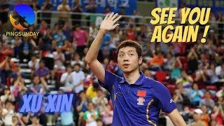 Xu Xin has a super spin forehand topspin
