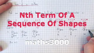 How To Work Out The nth Term Of Patterns Sequences Of Shapes (Expressions of square patterns)