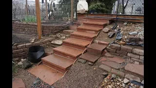 How to build flagstone steps