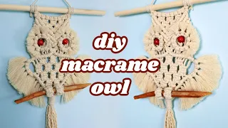 Easy Macrame Owl Wall Hanging Tutorial