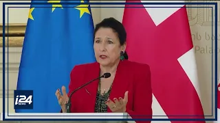 Georgian President Salome Zourabichvili speaks to i24NEWS