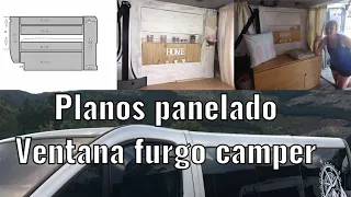 Furgoneta OPEL VIVARO CAMPER sin homologar, panelado para almacenaje, planos y detalles, trafic,