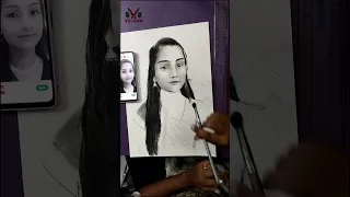 CHARCOAL PORTRAIT FULL PROCESS STEP BY STEP IN REAL TIME BY KAVIYA KUMAR