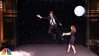 Allison Williams Teaches Jimmy to Fly like Peter Pan
