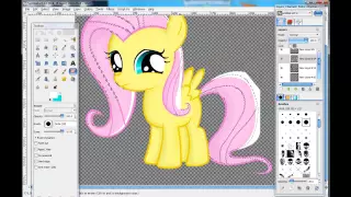 Young Fluttershy Speed Drawing (Gimp)